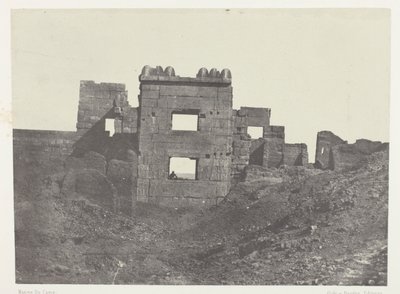 Medinet-Habou, den østlige facade af Gynécée de Ramsès-Mèiamoun; Theben af Maxime Du Camp