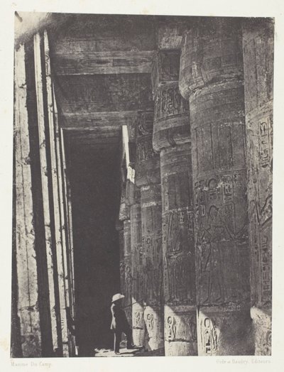 Medinet-Habou, Galleriet i Ramses-Méiamoun-paladset; Theben af Maxime Du Camp