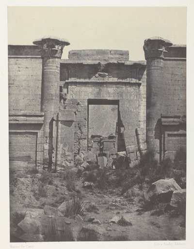 Medinet-Habou, Propylaea of ​​Thutmoseum; Theben af Maxime Du Camp