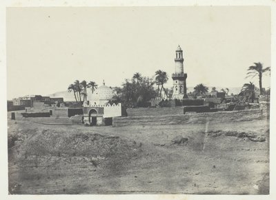 Moskeen i El-Arif og Mourad-Beys grav, Øvre Egypten, 184951, trykt 1852. af Maxime Du Camp