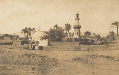 Moskeen i El-Arif og Mourad-Beys grav, ved Souhadj, 1849-50. af Maxime Du Camp