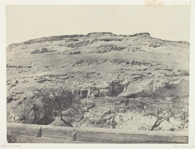 Nekropolis i det gamle Lykopolis, Øvre Egypten, planche 12 fra albummet "Egypte, Nubie, Palestine et Syrie" (1852) af Maxime Du Camp