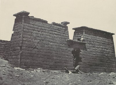 Nubien. Hemi-Spéos af Sébour. Pyloner, 1850. af Maxime Du Camp
