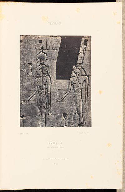 Nubien. Kalabscheh. Isis og Horus-Arsiési af Maxime Du Camp