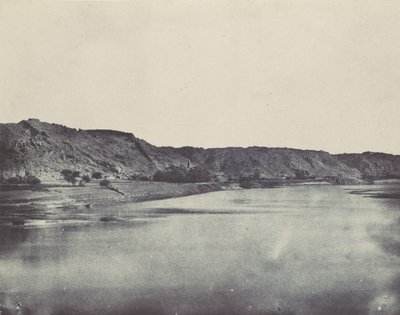 Nubien. Eastern Bank of the Nile Village of Bab. Udsigt taget syd for Filoe, 1850. af Maxime Du Camp