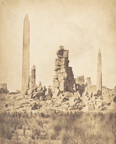 Obelisker fra Palace of Karnac Theben, 1849-50. af Maxime Du Camp