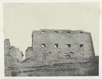 Karnak Palace, Great Pylones of the South-West, Theben, 184951, trykt 1852. af Maxime Du Camp