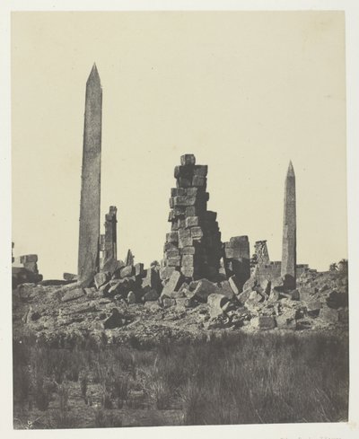 Karnak Palace, Obeliskerne; Theben af Maxime Du Camp