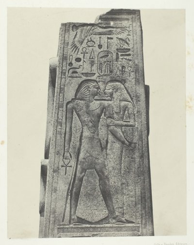 Karnak Palace, Pillar Before the Granit Sanctuary, Theben, 184951, trykt 1852. af Maxime Du Camp