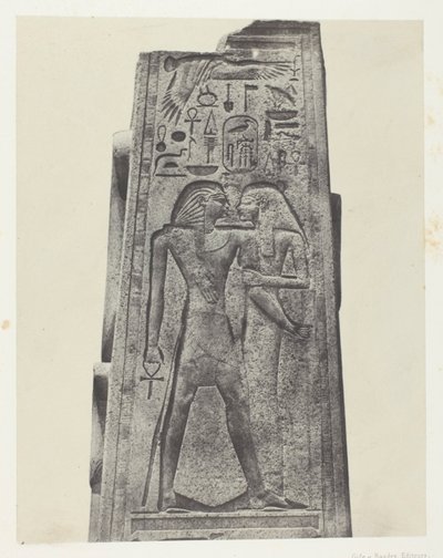 Karnak Palace, Søjle Foran Granit Sanctuary; Theben af Maxime Du Camp