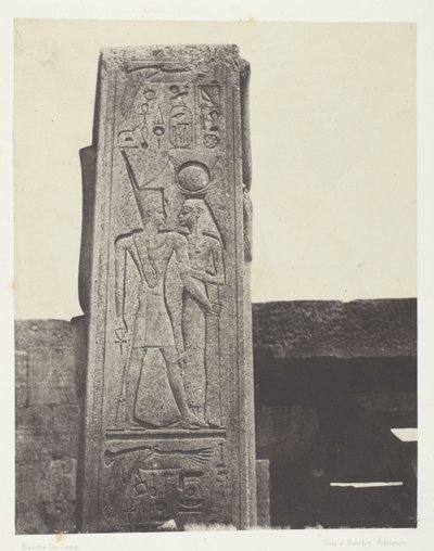 Karnak Palace, Søjle Foran Granit Sanctuary; Theben af Maxime Du Camp