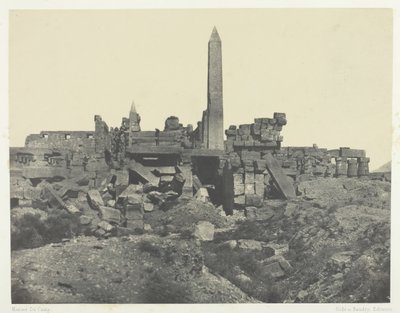 Karnak Palace, Granit Sanctuary and Hypostyle Hall, Theben, 184951, trykt 1852. af Maxime Du Camp