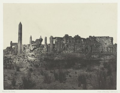 Karnak-paladset, generel udsigt over ruinerne, taget mod nord, Theben, 184951, trykt 1852. af Maxime Du Camp
