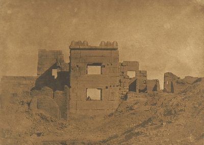 Pavillon eller Gyneceum af Rhamses-Meiamoun, i Medinet-habou, 1849-50. af Maxime Du Camp