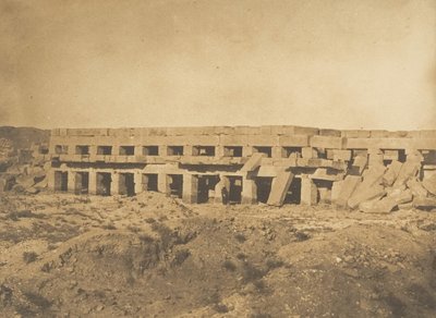 Promenade af Thutmose III - Sidste gallerier af Palace of Karnac Theben, 1849-50. af Maxime Du Camp
