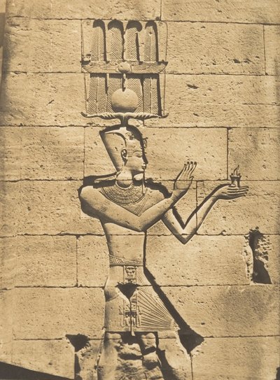 Ptolemæus-Cæsarion - Bas-relief du Temple de Kalabcheh Talmis, 8. april 1850. af Maxime Du Camp