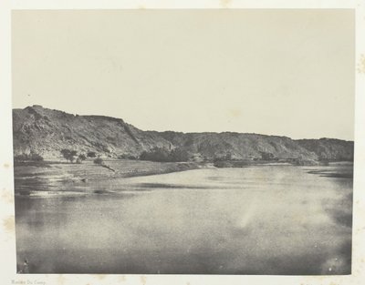 East Bank of the Nile Village of Bab, View Taken South Philoe, Nubia, 184951, trykt 1852. af Maxime Du Camp