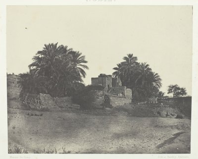 Ruiner af en romersk befæstning, Philoe, Nubia, 184951, trykt 1852. af Maxime Du Camp