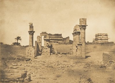 Ruinerne af Herment Hermentis-templet, 1849-50. af Maxime Du Camp