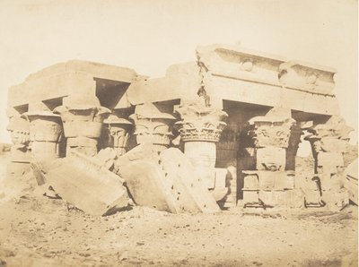 Ruinerne af templet i Koum-Ombou Ombos, 1849-50. af Maxime Du Camp