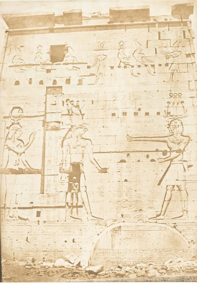 Anden pylon i Isis-templet i Philae, 13. april 1850. af Maxime Du Camp