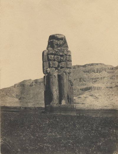 Statue af Memnon, Theben af Maxime Du Camp