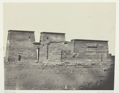 Temple De Dakkeh (Ancient Pselcis); Nubien, plade 94 fra albummet "Egypte, Nubie, Palestine et Syrie" (1852) af Maxime Du Camp