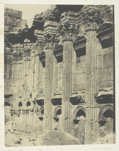 Jupiter-templet i Baalbeck (Heliopolis, Indre Naos; Syrien) af Maxime Du Camp