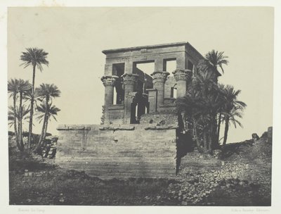 Temple Hypêthre, Philoe, Nubie, 184951, trykt 1852. af Maxime Du Camp