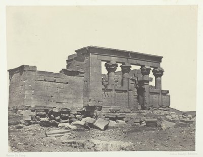 Temple of Débôd, Parembole fra Antonine-ruten, Nubia, 184951, trykt 1852. af Maxime Du Camp