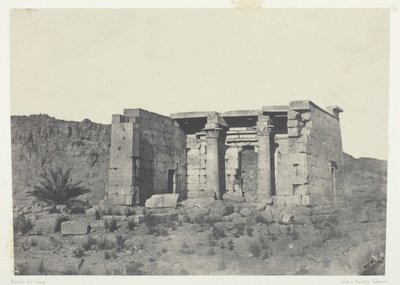 Temple of Tafeh Ancient Taphis, Nubia, 184951, trykt 1852. af Maxime Du Camp