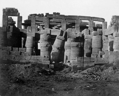 Tempelruiner, Egypten, 1852. af Maxime Du Camp