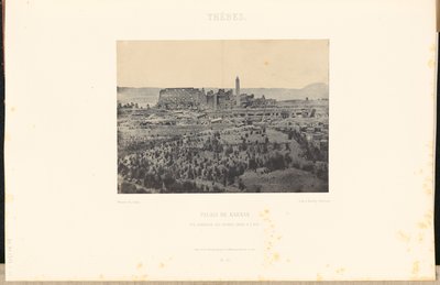 Theben. Paladset i Karnak. Oversigt over ruinerne, set mod øst. af Maxime Du Camp