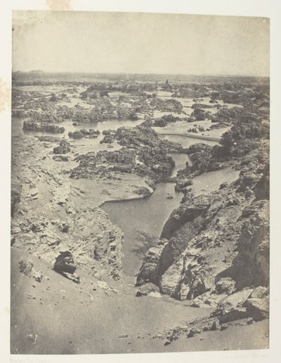 Vue Cavalière De La Seconde Cataracte; Nubie, plade 111 fra albummet "Egypte, Nubie, Palestine et Syrie" (1852) af Maxime Du Camp