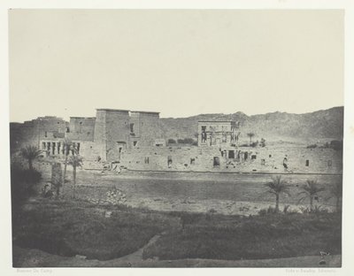 Udsigt taget fra øen Beghé, Looking West, Philoe, Nubia, 184951, trykt 1852. af Maxime Du Camp
