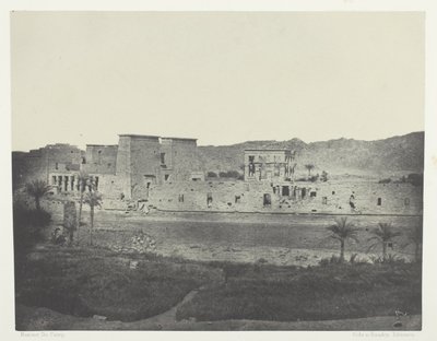 Udsigt taget fra øen Beghé, West, Philoe; Nubien, plade 68 fra albummet "Egypte, Nubie, Palestine et Syrie" (1852) af Maxime Du Camp