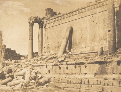 Udsigt over Jupiters tempel i Baâlbek Heliopolis, 15. september 1850. af Maxime Du Camp
