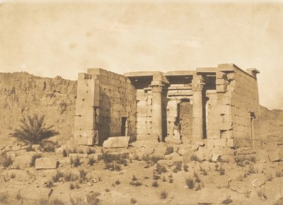 Udsigt over templet i Tafah Taphis, 9. april 1850. af Maxime Du Camp