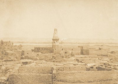 Udsigt over landsbyen Edfu, 1849-50. af Maxime Du Camp