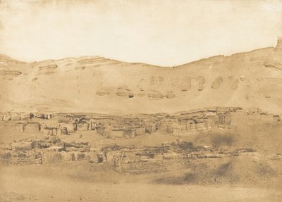 Udsigt over landsbyen Garara, 1850. af Maxime Du Camp