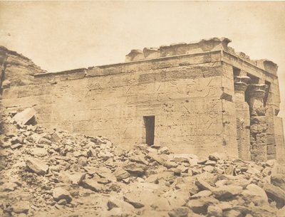 Udsigt over pronaos af Dandour-templet Krebsens vendekreds, 7. april 1850. af Maxime Du Camp