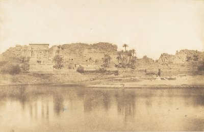 Generelt syn på øen Philae, taget fra øst, 1849-50. af Maxime Du Camp