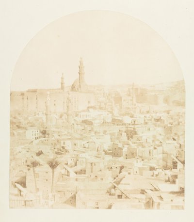 Generelt billede af Kairo, taget fra Tegloun-moskeen, december 1849-januar 1850. af Maxime Du Camp