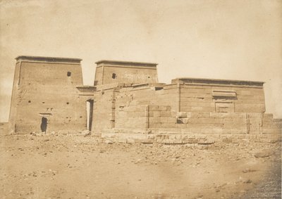 Generelt billede af Dakkeh Pselcis-templet, taget fra nord, 5. april 1850. af Maxime Du Camp