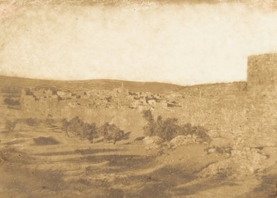 Udsigt taget nordvest for Jerusalem, august 1850. af Maxime Du Camp