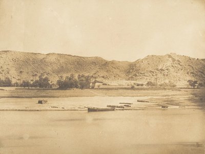 Udsigt taget sydøst for Philae - Cherk-el-Hesseh, 1849-50. af Maxime Du Camp