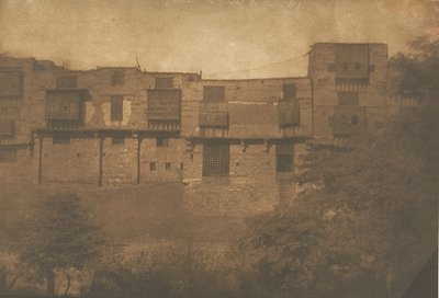Udsigt taget fra en Jardin du Quartier Franc i Kairo, december 1849-januar 1850. af Maxime Du Camp