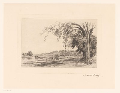 Udsigt over Richmond Richmond (titel på objekt) af Maxime François Antoine Lalanne (signed by artist)