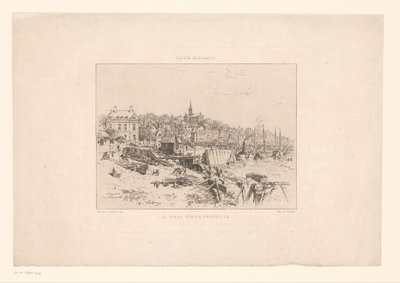 Udsigt over tilflugtsstedet af Trouville Den gamle havn i Trouville (titel på objekt) The Elegant Life (serietitel på objekt) af Maxime François Antoine Lalanne