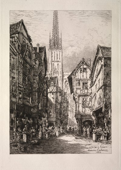 En gade i Rouen af Maxime Lalanne